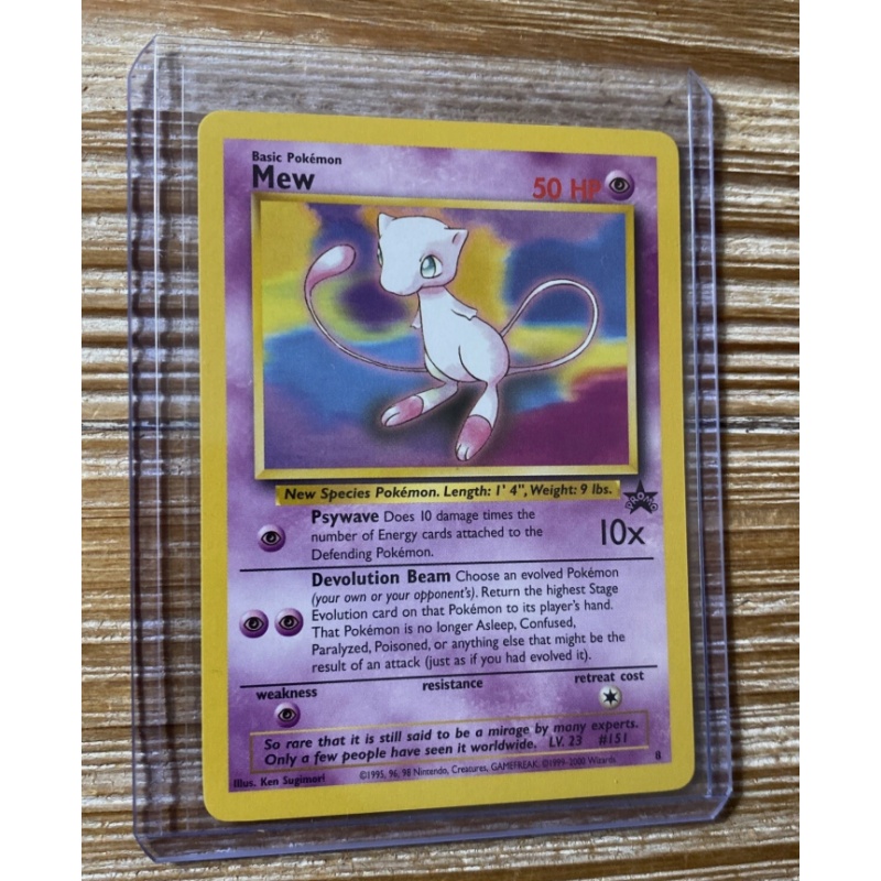 1 Vintage 1999 Pokemon Card Mew Black Star Promo 8 NM-Mint
