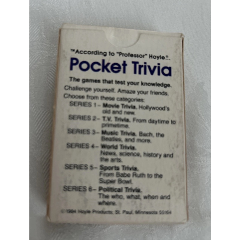 1984 Hoyle Products Movie Trivia Game Series 1 SEALED (Cards)