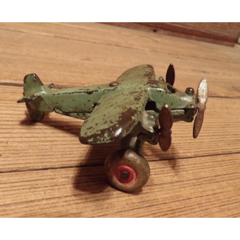 Vintage 1937 Hubley Tri-Motor Airplane 362 Plane 100% Original Cast Iron Arcade